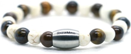 Ibizamen KIDS - Jongens - armband - mix - tijgeroog - 6mm