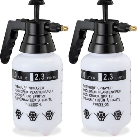 2x drukspruit 1 l - plantenspuit - onkruidspuit - druksproeier - handspuit tuin