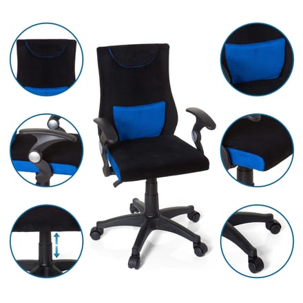 hjh office Kiddy Pro AL - Bureaustoel - Kinder - Blauw