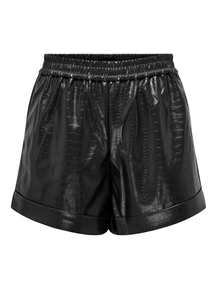 ONLY - ONLDITTE CROCO FAUX LEATHE SHORTS CC OTW - Dames - Bermuda shorts