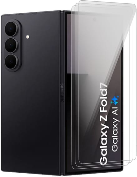 Screenprotector geschikt voor Samsung Galaxy Z Fold 7 - 3x Glas Screen Protector