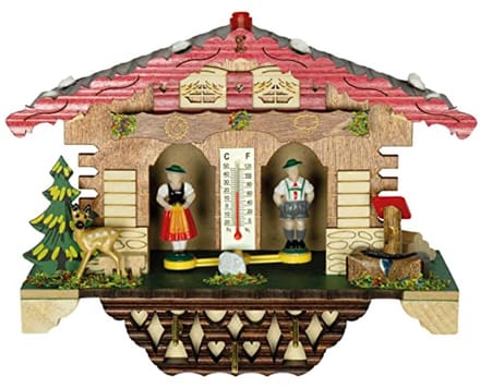Weerhuis met sleutelrek en thermometer
