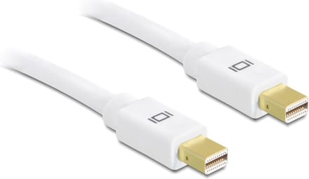 Delock - Mini DisplayPort Beeldscherm Kabel - wit - 1 meter
