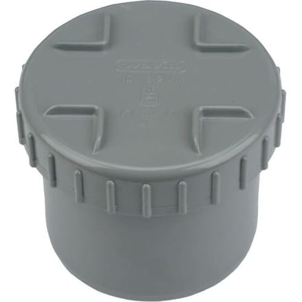 Wavin PVC lijm einddop + schroefkap 110mm