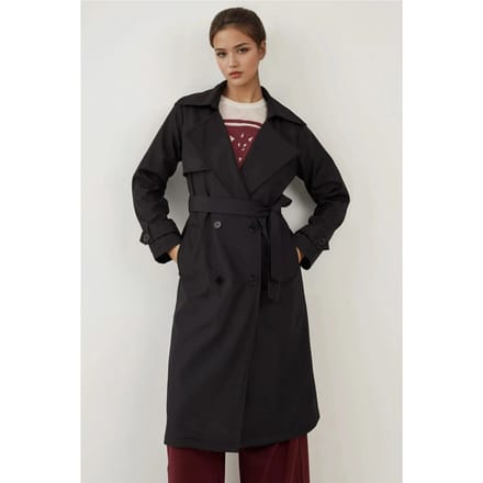 Dubbelzijdige Lange Trenchcoat