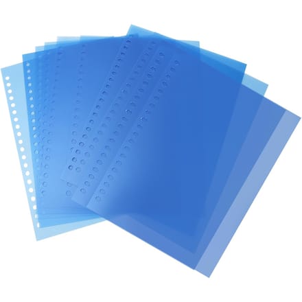 10 STUKS Blauw 20 Gaten A5 Transparant PP Bindfolie Cover Perforator Documentenmapjes Ket blue