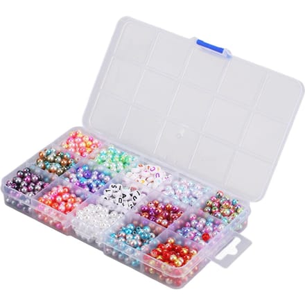 15 grille bricolage fausses perles bricolage perles en vrac ensemble perles bijoux collier accessoires ensemble white