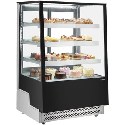 GGM Gastro Kühl- & Kuchenvitrine - 900mm - Doppelverglasung - mit 3 Ablagen