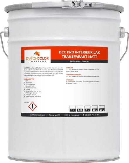 DCC PRO Interieur Lak Transparant Matt - 20L -