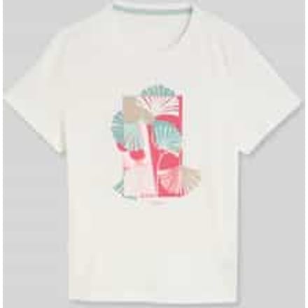 Tom Tailor - T-shirt met print - Maat XL - Whisper White