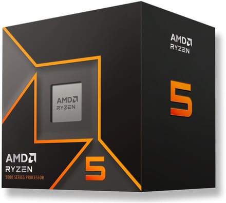 AMD Ryzen 5 9600 - Processor 3.8 GHz (5.2 GHz) - 6-cores - 12 threads - 38 MB cache - AM5 Socket - Wraith Stealth Cooler - doos