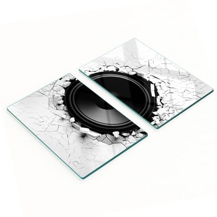 Multifunctionele decoratieve glazen borden met printluidspreker 2x40x52 cm