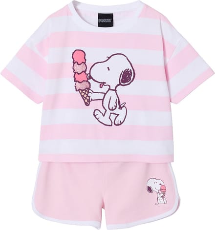 SNOOPY Gestreepte set voor meisjes SNOOPY