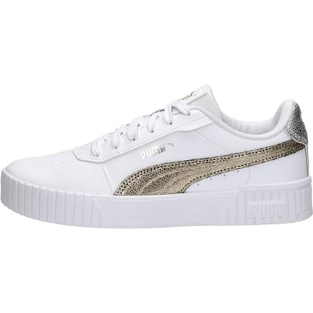 PUMA Carina 2.0 Metallic Shine Dames Sneakers - PUMA White-PUMA Gold-PUMA Silver