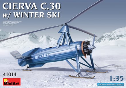 MiniArt Modelbouwpakket Militaire voertuigen - 41014 Cierva C.30 met Winter Ski#039 - Helikopter Plastic - 1:35 - Modelbouw