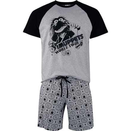 Die Muppets Pyjama - Animal - M tot 3XL - voor Mannen - grijs-zwart