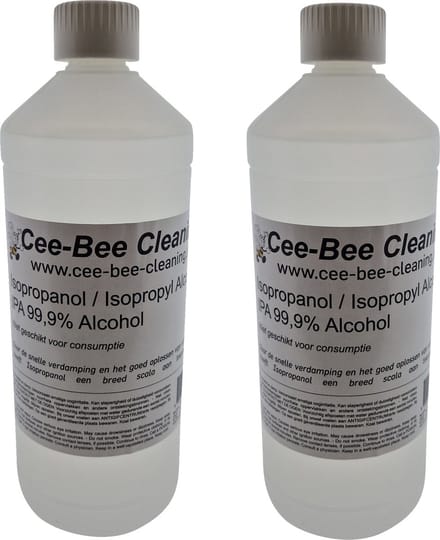 Cee-Bee Isopropanol | Isopropyl | IPA 99.9% Alcohol | 1000 ml | 2 flessen á 1 liter