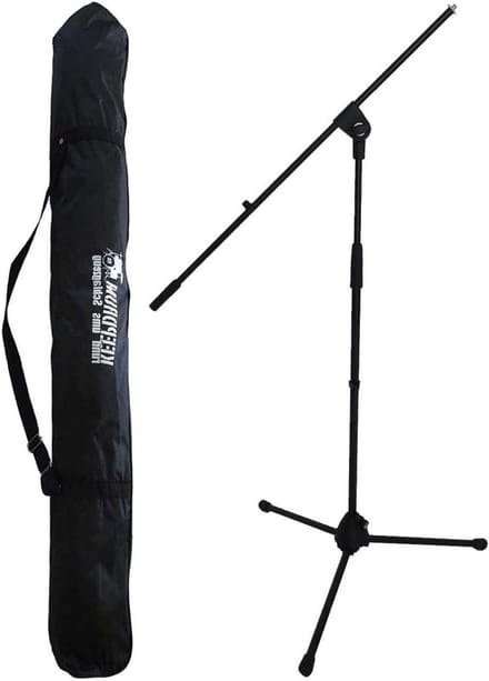 Microfoonstandaard - Galgenstatief - Muziek Opnemen - Compact Opvouwbaar - 845-1475mm Hoogte - Zwart
