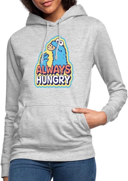 Sesamstraat Koekiemonster Altijd Hongerig Hoodie Dames
