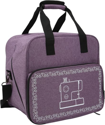 Naaimachine Tas - Opbergkoffer Hobby - Naaispullen Opbergen - Grote Capaciteit - 41x36x7 cm - Paars