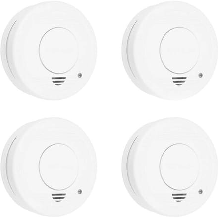 Smartwares 10.100.41 - Rookmelder 4st 85dB - 1 Jaar batterij, 10 jaar sensor - TUV Gecertificeerd - Brandmelder