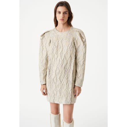 IRO Paris Yahri Dress Ecru/grey Größe: S | Minikleider Outlet | Damen | Braun