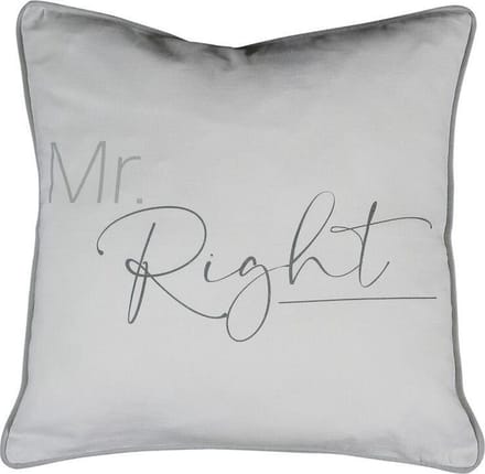 Sierkussen - Organic Mr Right - Grijs - 45 Cm X 45 Cm