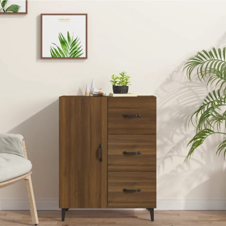 Dressoir 69,5x34x90 cm bewerkt hout sonoma eikenkleurig