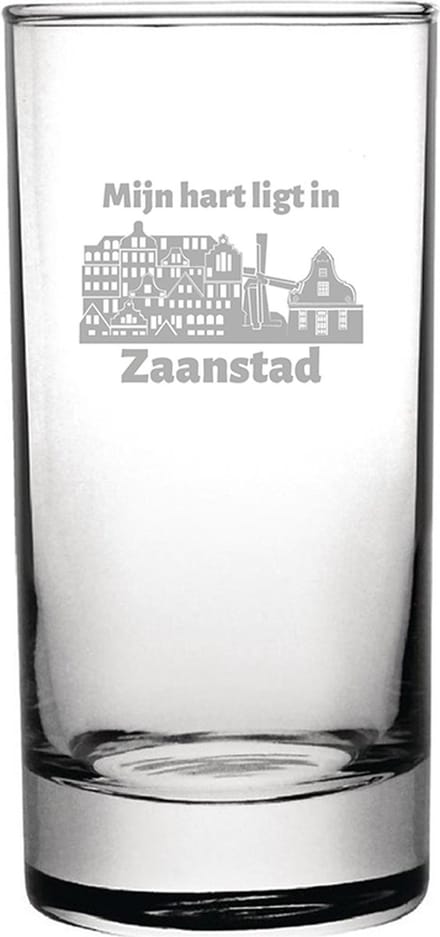Gegraveerde longdrinkglas 28,5cl Zaanstad
