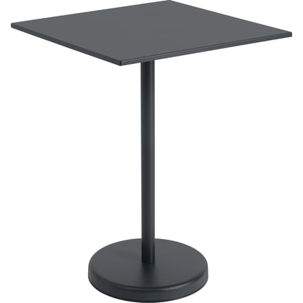 Muuto Linear Steel Tafel vierkant - zwart - Hoogte 95 cm