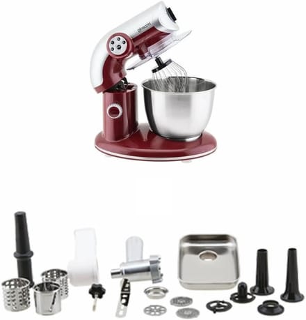 Keukenmachine - Mixer Robot - Bakken en Koken - Planetaire Beweging - 5L Kom - Rood