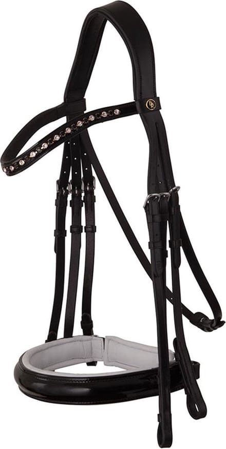 BR Stang & Trens Hoofdstel Wendover Zwart/Wit - Full