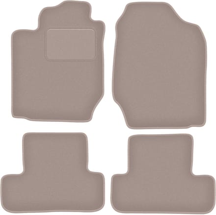 Beige velours matten voor: Toyota Corolla Verso I minivan (2001-2004)