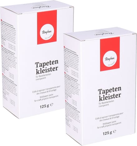 rayher hobby Behangplaksel/ papier mache lijm - 2x - pak 125 gr - knutselen