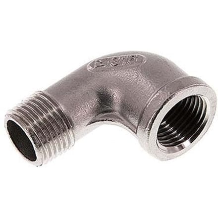 Rp 4'' x R 4'' F/M RVS L-Fitting 90graden 16 Bar - FL2E-FM-SH-400R