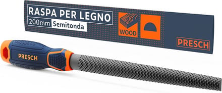 Houten Rasp Halfrond 200 mm - Dubbelzijdige H2 Snede voor Houtbewerking