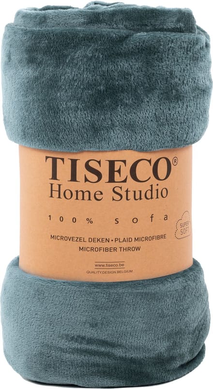 Tiseco Home Studio - Plaid COSY - microflannel - 220 g/m² - 240x220 cm - Blue fusion