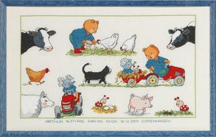 Permin Geboortetegel Bobbi Friends Farmer 90-8303