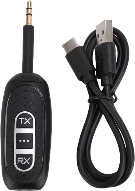 2-in-1 Bluetooth 5.4 Audio-adapter – Bluetooth-zender/ontvanger – 3,5 mm AUX-audioadapter – Lage Latentie – voor PC, Laptop, Tablet, Telefoon