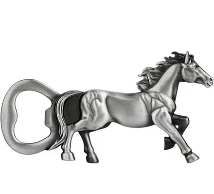 Flessenopener paard zilver