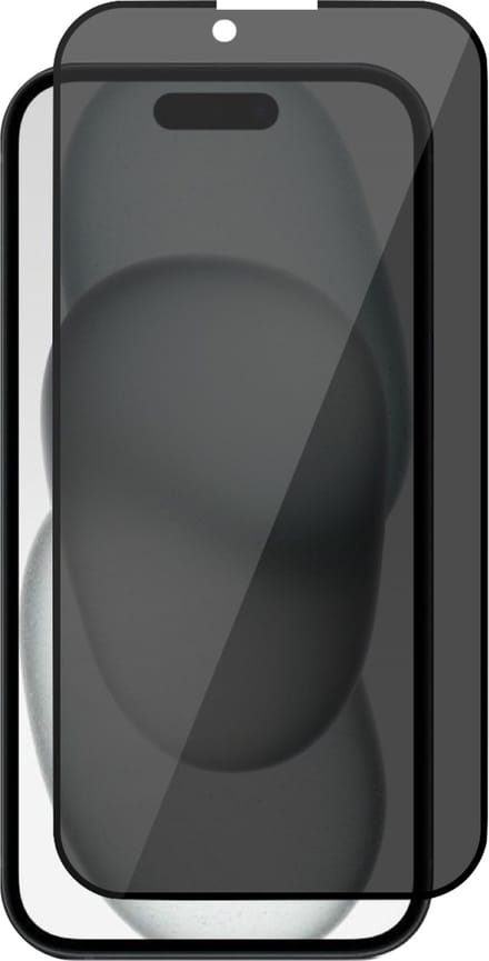 Privacy Screenprotector geschikt voor iPhone 15 - Glas Screen Protector FullGuard