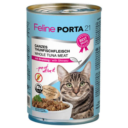 12x400g Feline Tonijn met Sprot (graanvrij) Porta 21 Kattenvoer