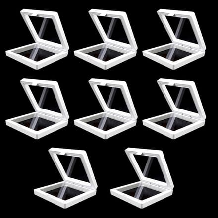 3D Floating Display Case voor Sieraden, 8-delige Organizer met Ondersteunende Basis voor Elegante Presentatie van Sieraden