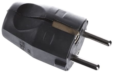Bachmann CEE 7/7 geaarde stroomstekker | recht | zwart