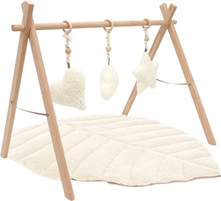 Babygym en Speelkleed MorDesign Leaf Wood Teddy White