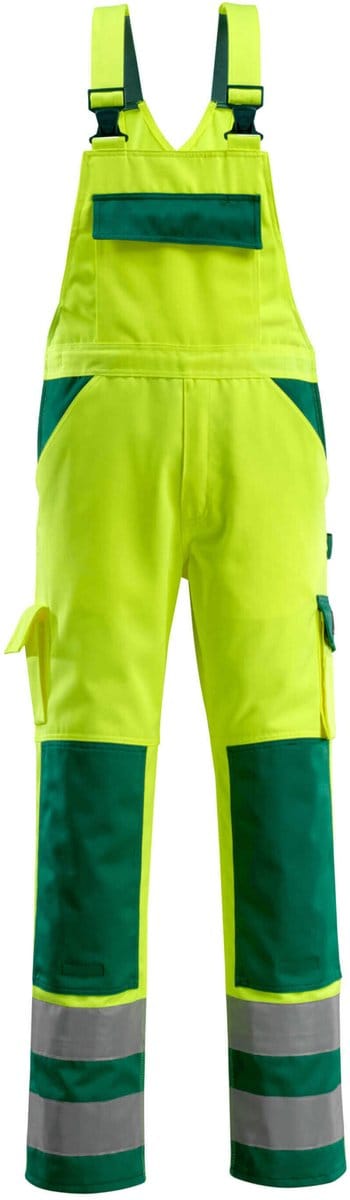 Mascot Safe Compete Amerikaanse overall met kniezakken 07169-470 - hi-vis geel/groen - C56 - 90