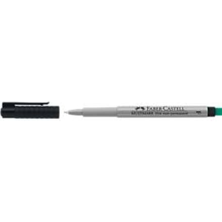 Marker Faber-Castell Multimark, incl. speciale gum, zwart, F, non-permanent