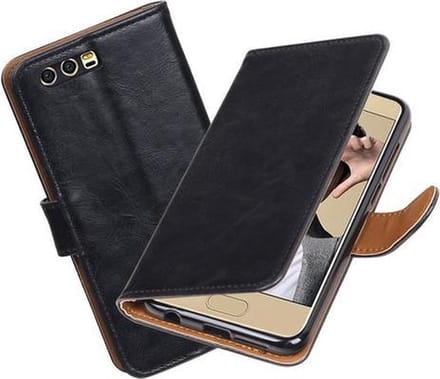 BestCases.nl Huawei Honor 9 Pull-Up booktype hoesje Zwart