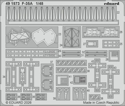 Eduard Modelbouwpakket - 491573 Accessoires Set voor F-35A - Accessoires set - 1:48 - Modelbouw