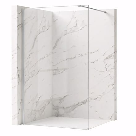 Rea Flexi 80 - Walk-Indouchewand - Chroom - 80X0,8X195Cm